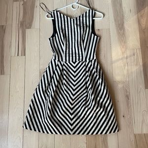 Zara striped party cocktail dress